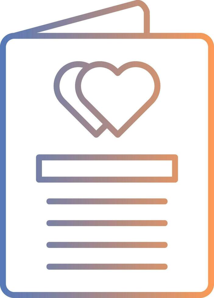 Wedding Invitation Line Gradient Icon vector