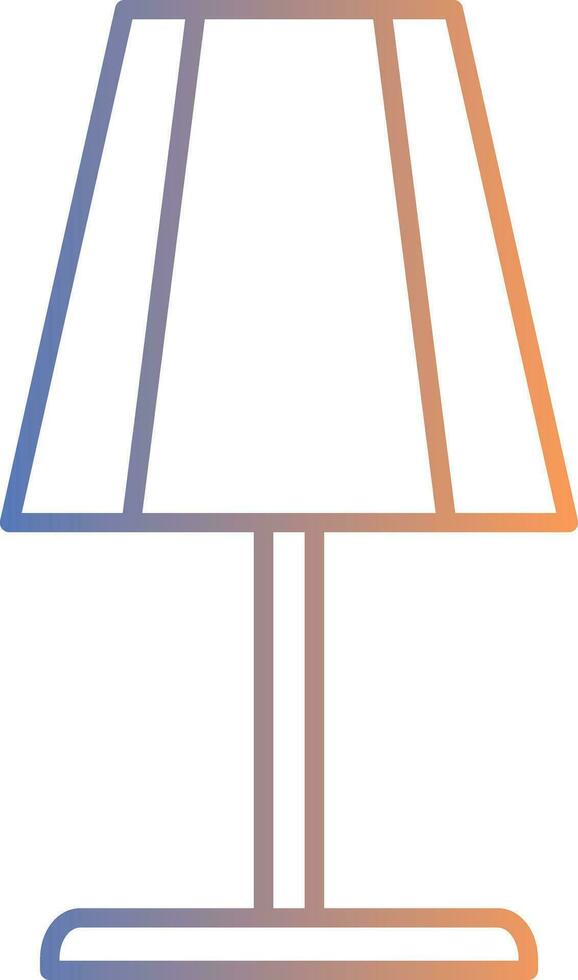 Table Lamp Line Gradient Icon vector