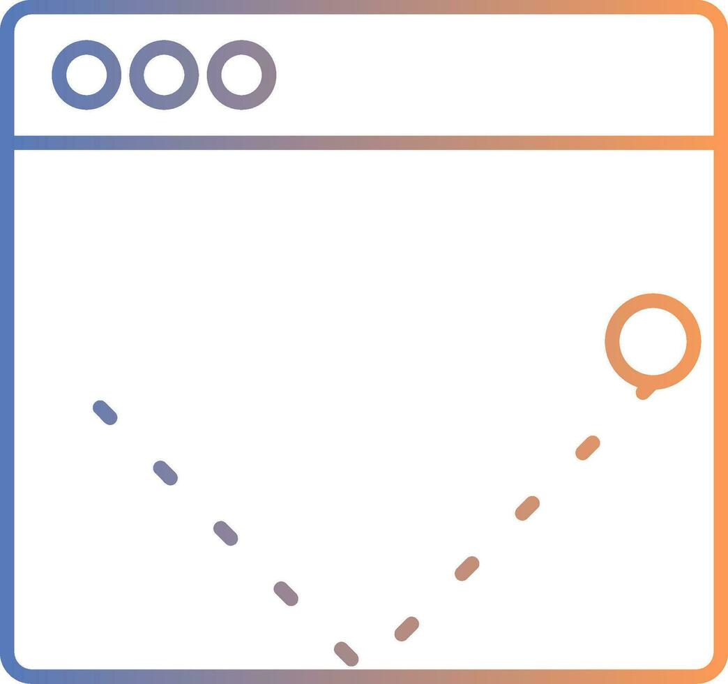Bounce Rate Line Gradient Icon vector