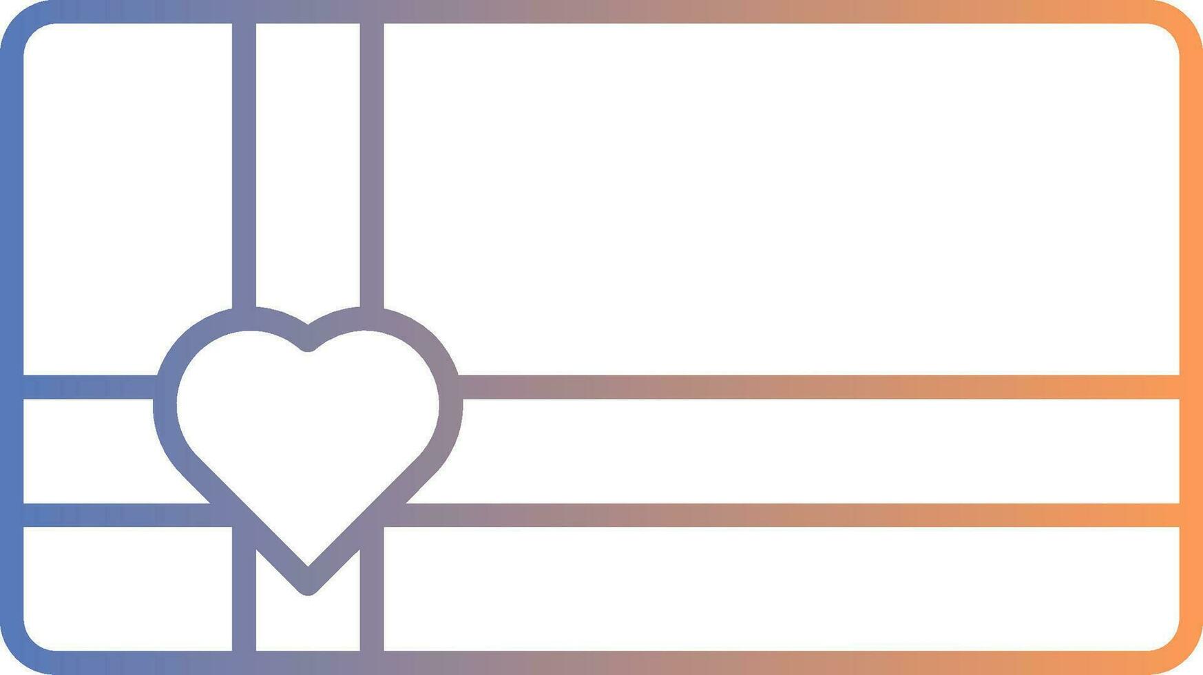 Gift Card Line Gradient Icon vector