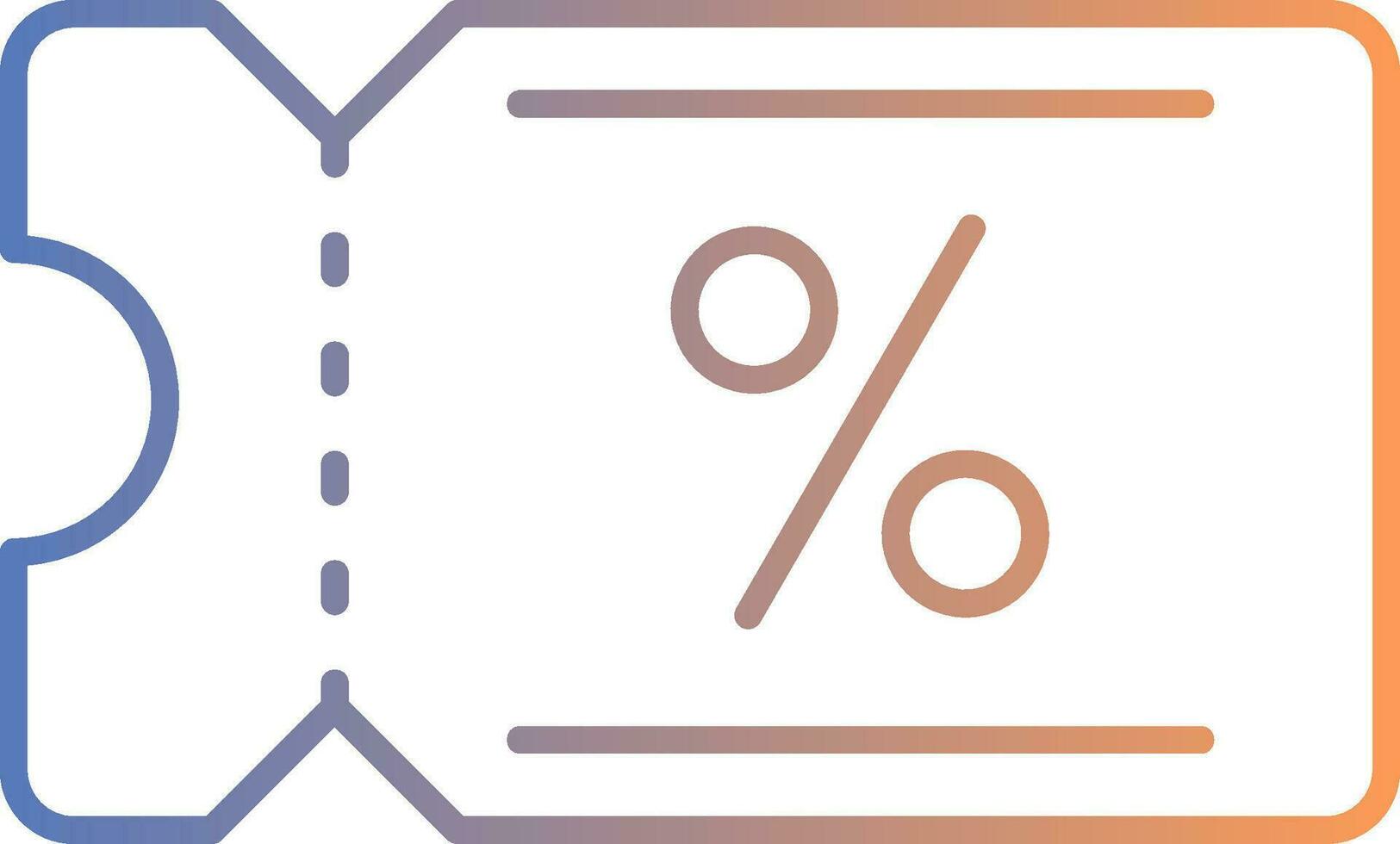 Coupon Line Gradient Icon vector