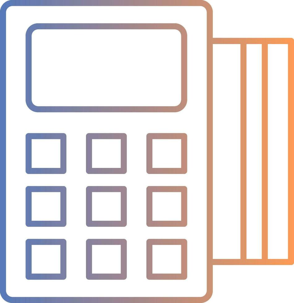 Swipe Card Line Gradient Icon vector