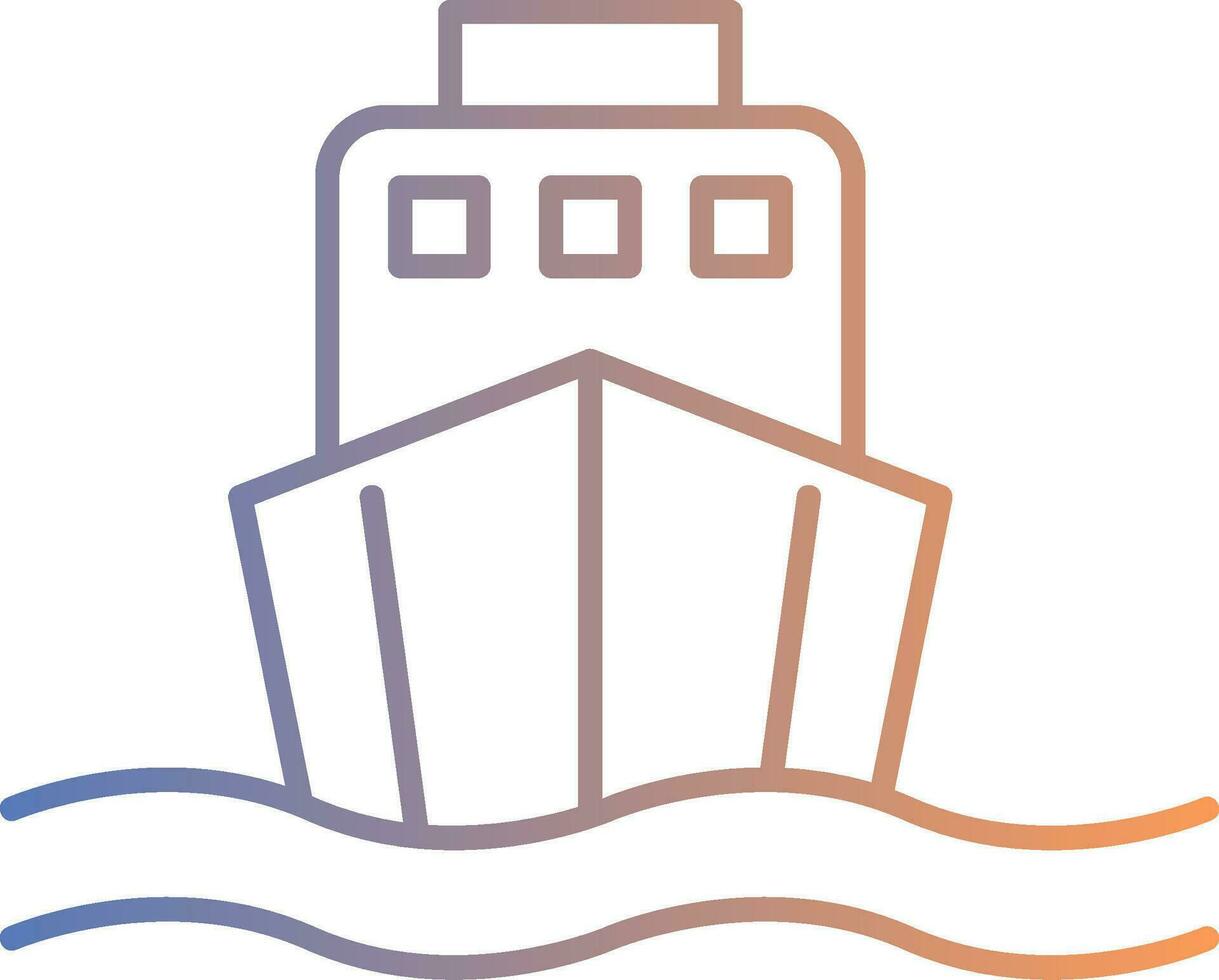 Shipping Line Gradient Icon vector