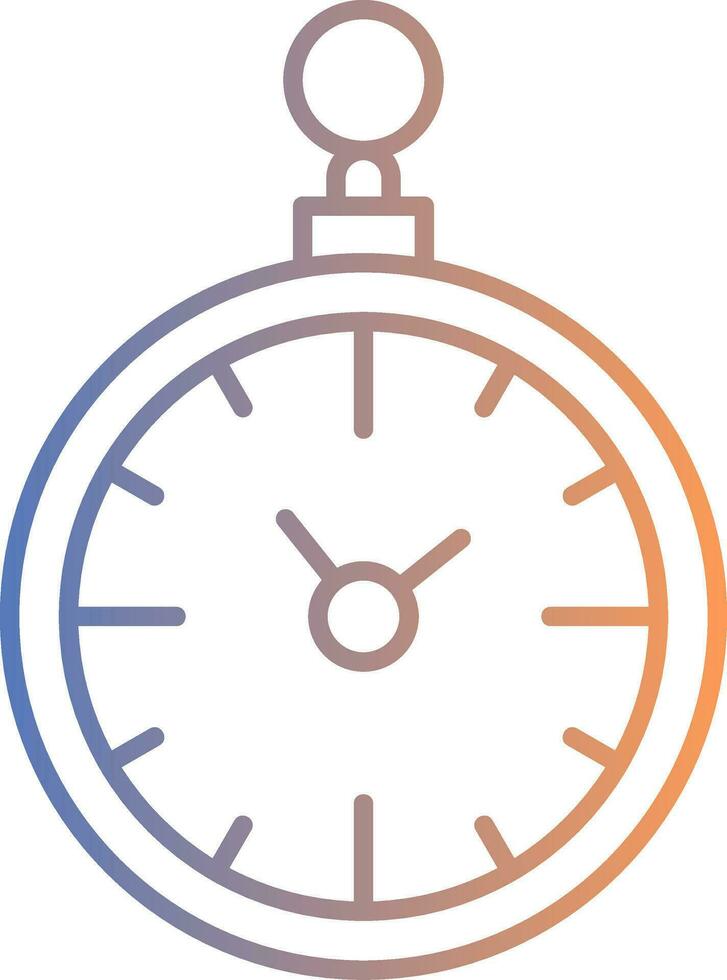 Pocket Watch Line Gradient Icon vector