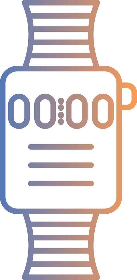 Smart Watch Line Gradient Icon vector