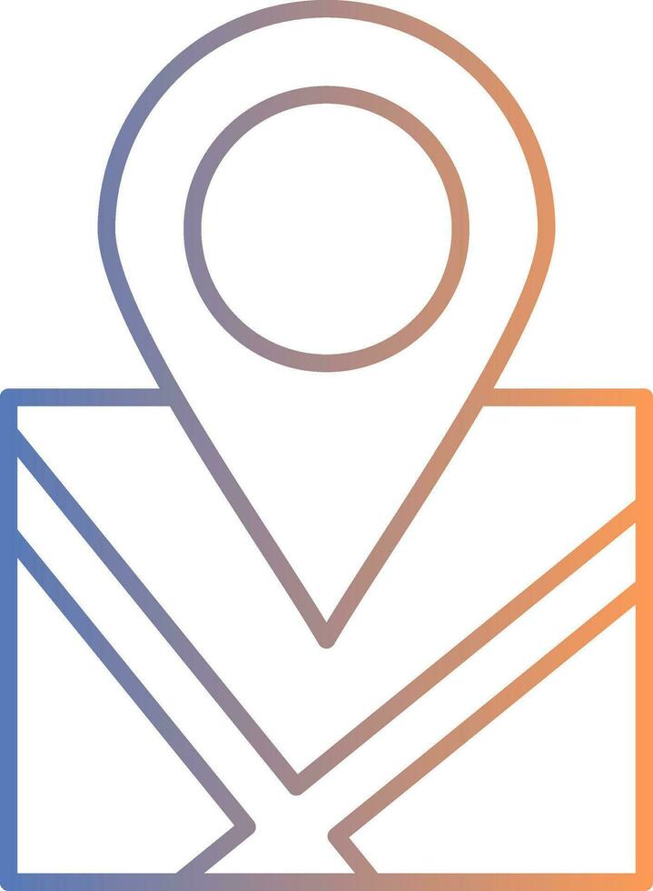 Location Line Gradient Icon vector