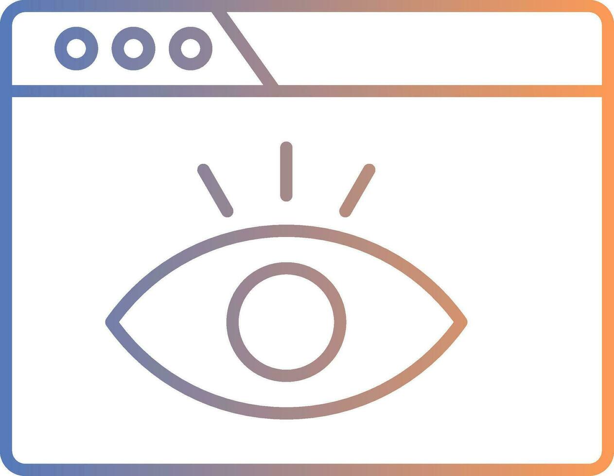 Visualization Line Gradient Icon vector