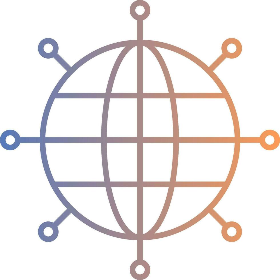 Networking Line Gradient Icon vector