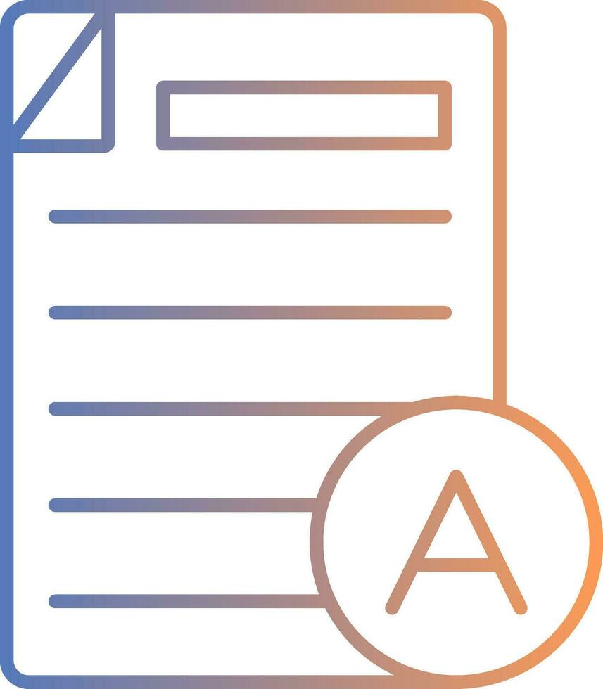 Grades Line Gradient Icon vector