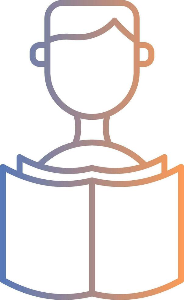 Student Line Gradient Icon vector