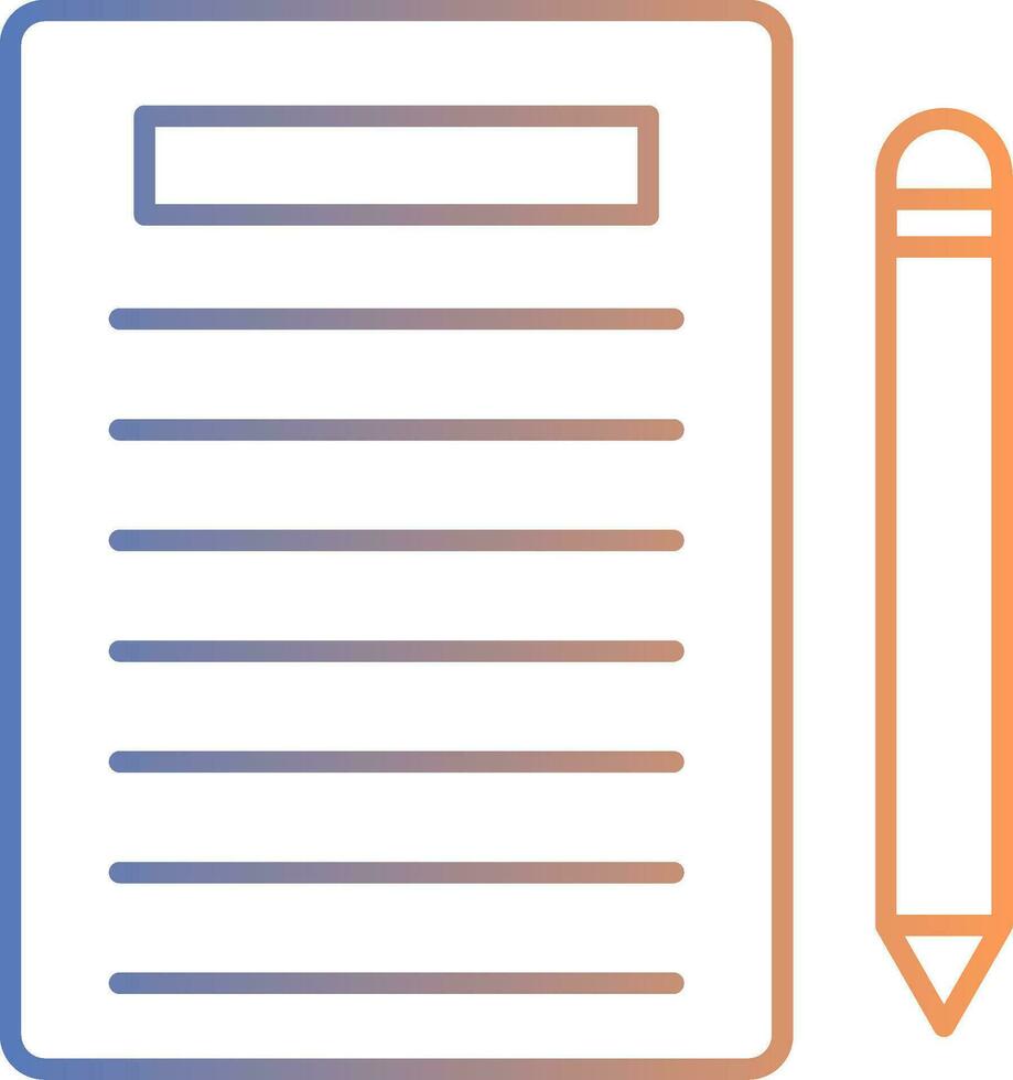 Notes Line Gradient Icon vector