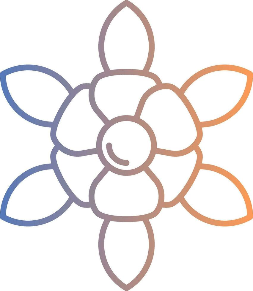 Daffodil Line Gradient Icon vector