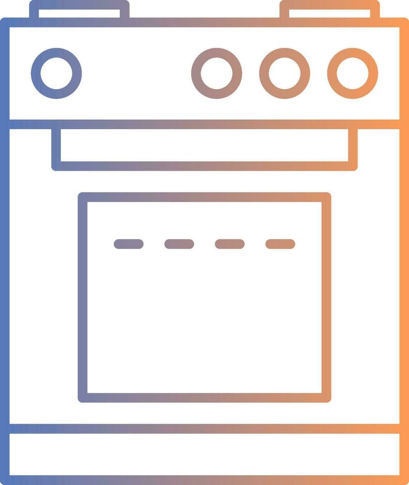 Electric Stove Line Gradient Icon vector