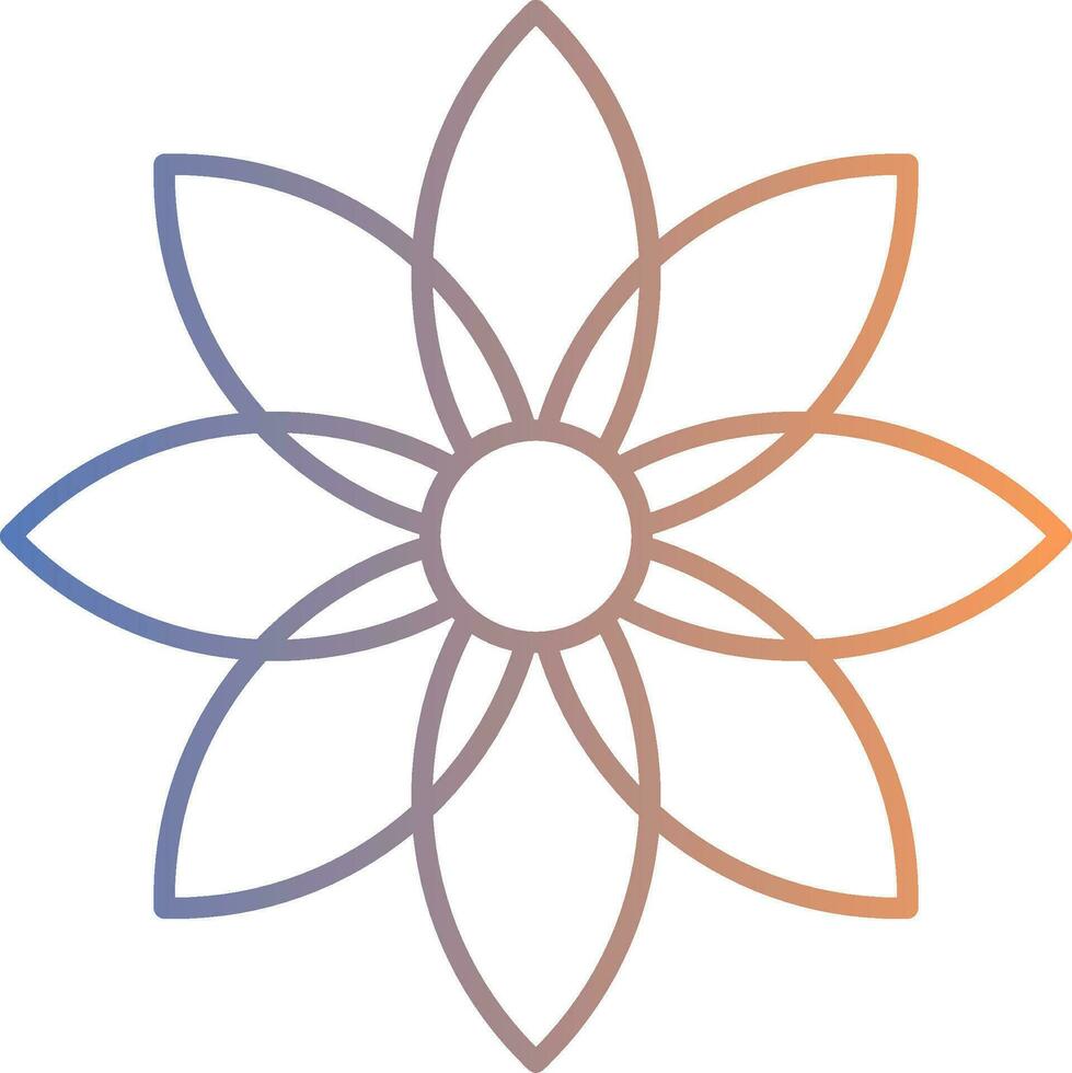 Dandelion Line Gradient Icon vector