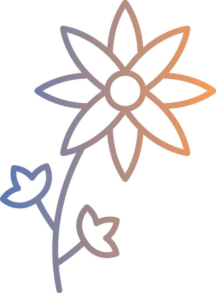 Orchidaceae Line Gradient Icon vector