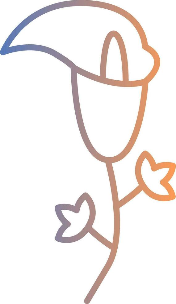 Arum Line Gradient Icon vector