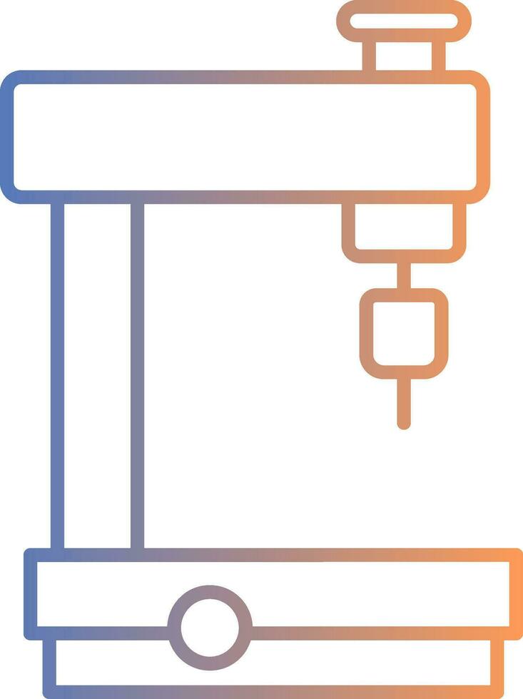 Milling Machine Line Gradient Icon vector