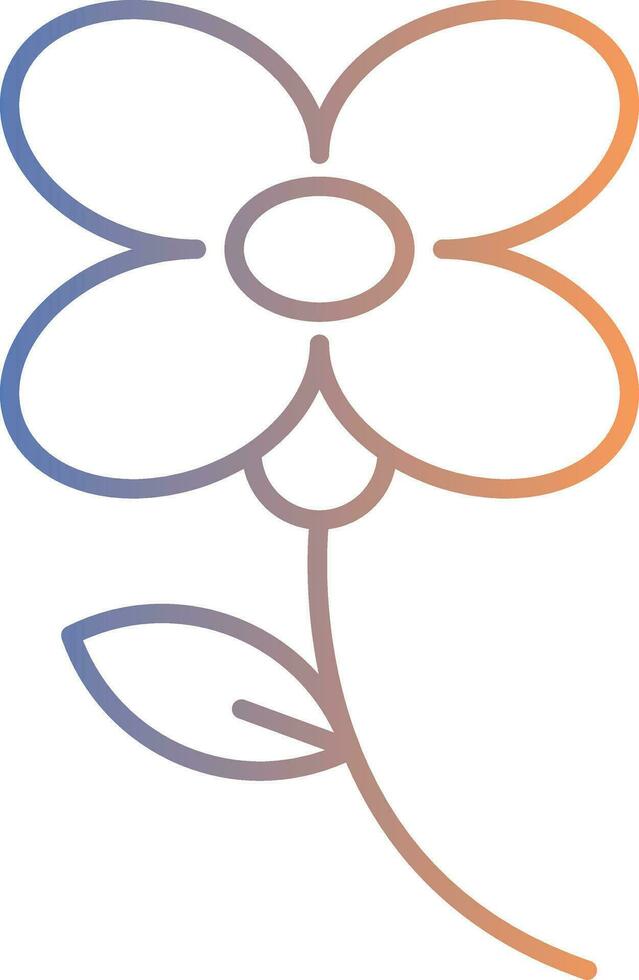 Safflower Line Gradient Icon vector