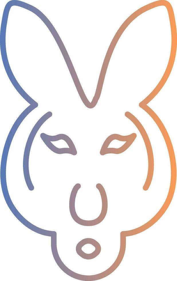 Kangaroo Line Gradient Icon vector