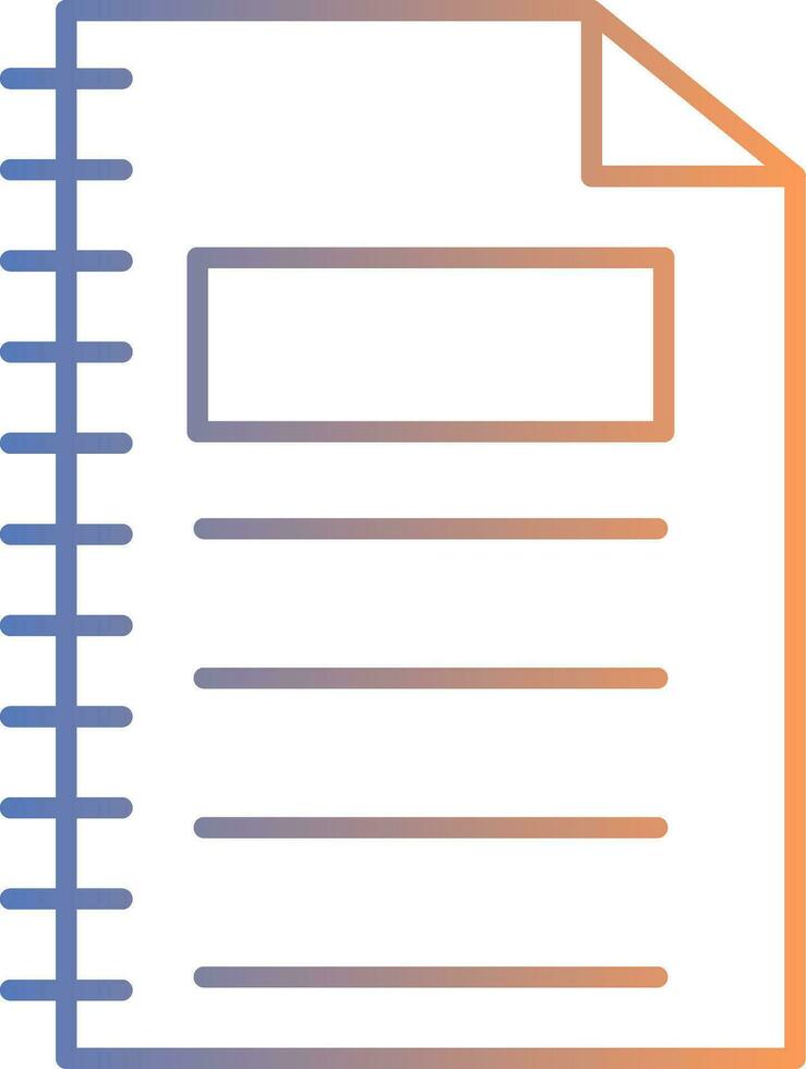 Notebook Line Gradient Icon vector