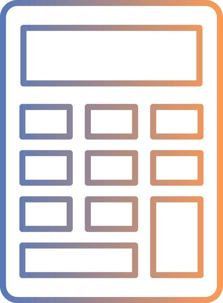 Calculator Line Gradient Icon vector