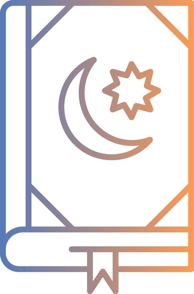 Quran Line Gradient Icon vector