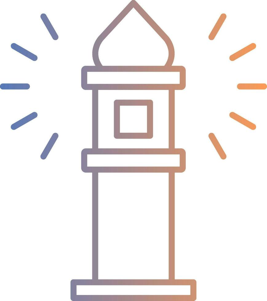 Adzan Line Gradient Icon vector