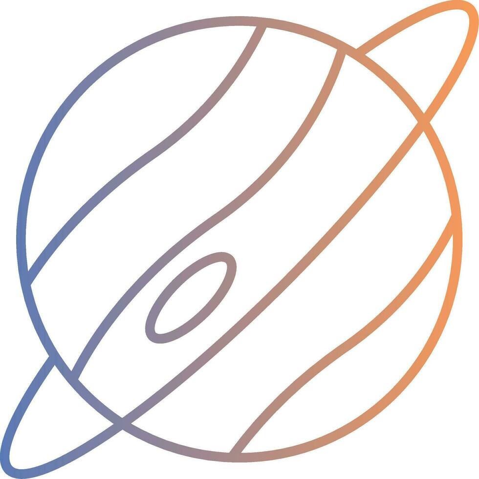 Planet Line Gradient Icon vector