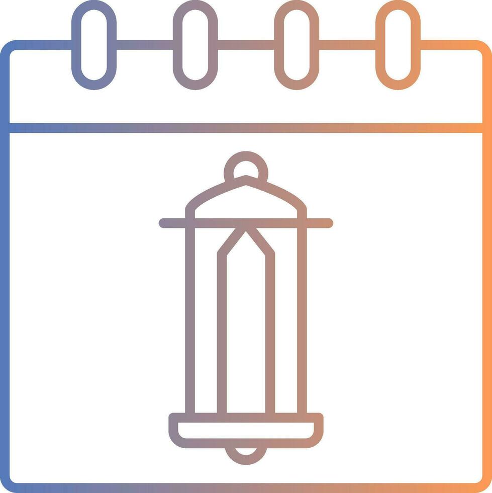 Calendar Line Gradient Icon vector