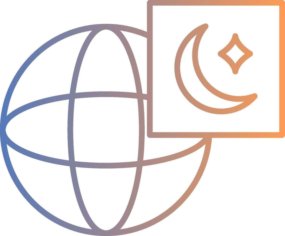 Islam Line Gradient Icon vector