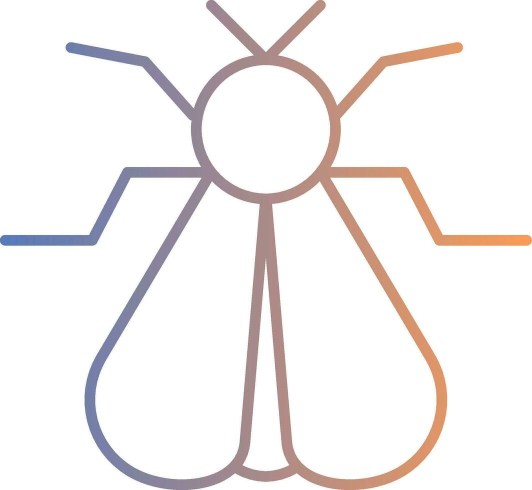 Moth Line Gradient Icon vector