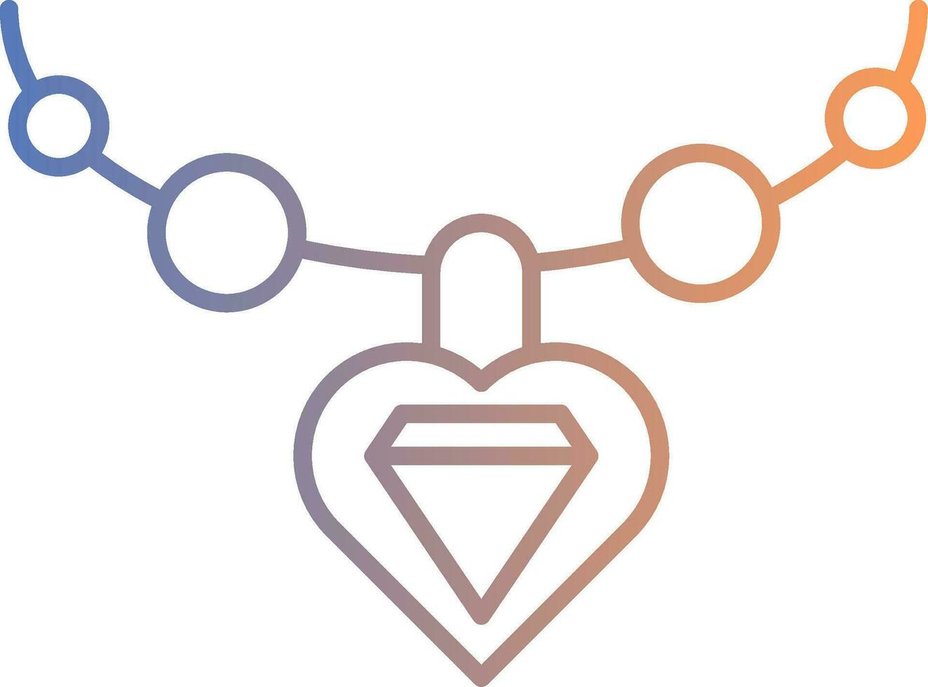 Necklace Line Gradient Icon vector
