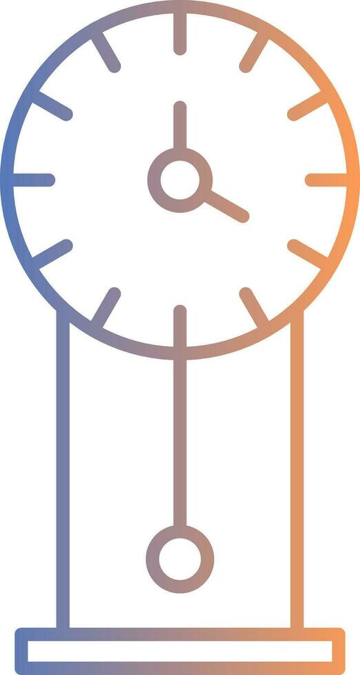 Vintage Clock Line Gradient Icon vector