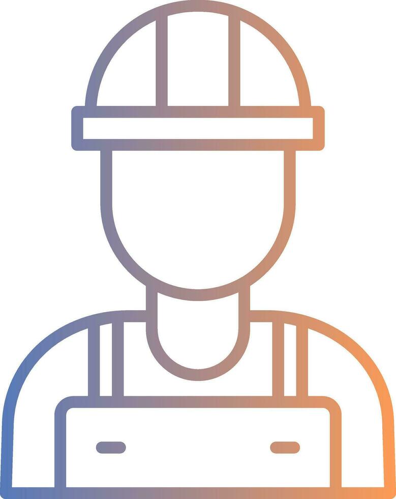 Worker Line Gradient Icon vector