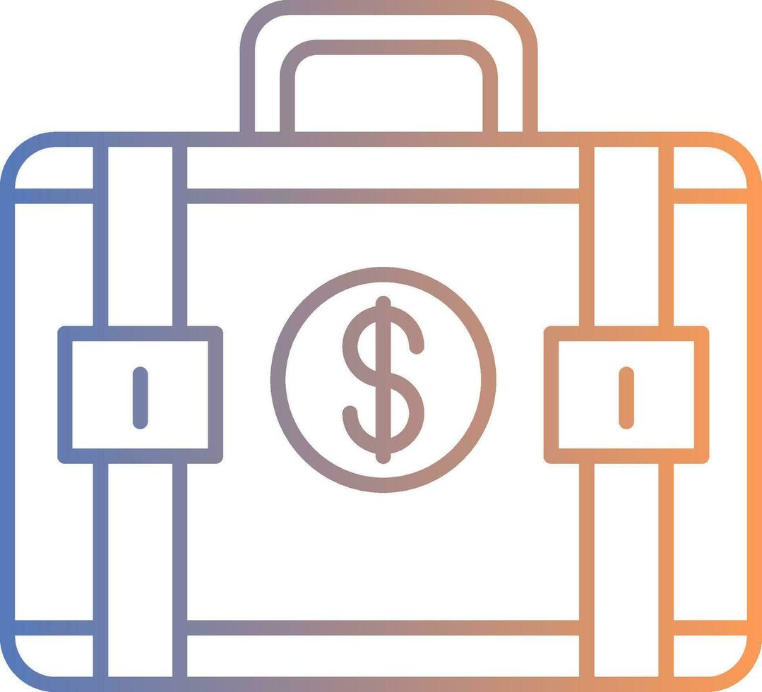 Suitcase Line Gradient Icon vector