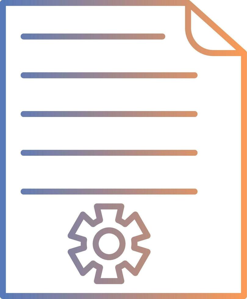 Report Line Gradient Icon vector