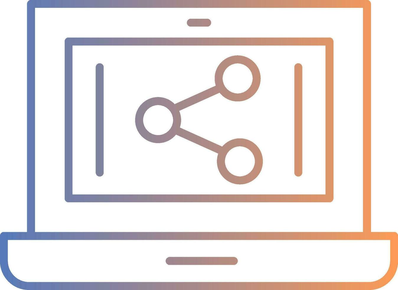 Share Line Gradient Icon vector