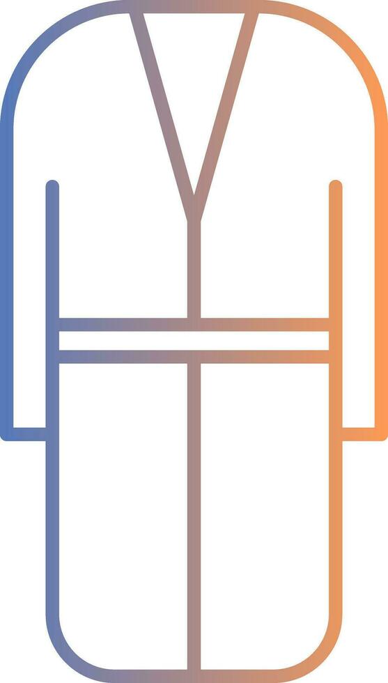 Bath Robe Line Gradient Icon vector
