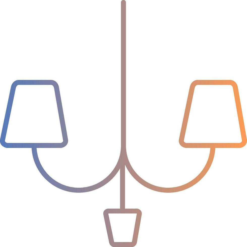 Lamp Line Gradient Icon vector