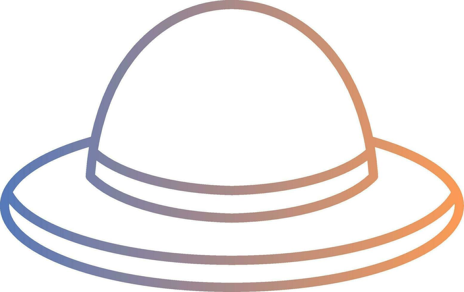 icono de gradiente de línea de sombrero vector