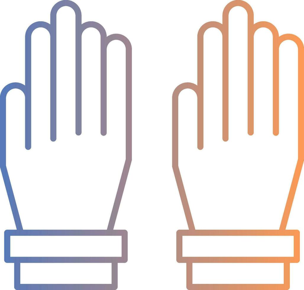 Glove Line Gradient Icon vector