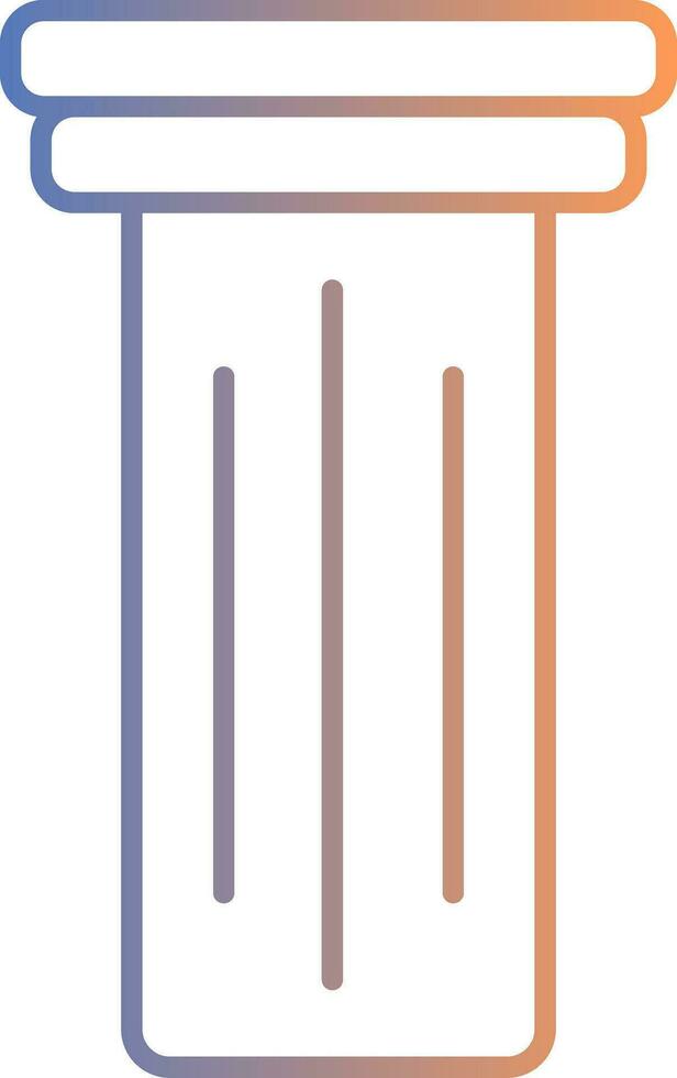 Pillar Line Gradient Icon vector