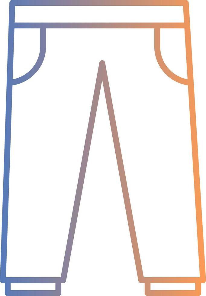 Trousers Line Gradient Icon vector