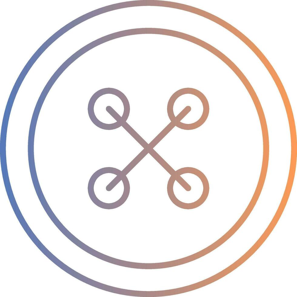 Cloth Button Line Gradient Icon vector