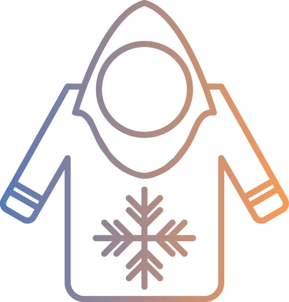 Hoodie Line Gradient Icon vector