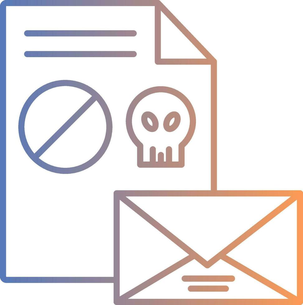 Spam Line Gradient Icon vector