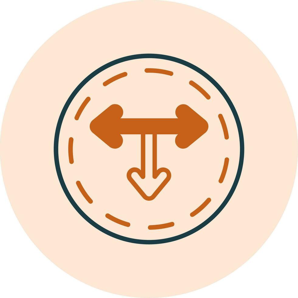 T Junction Vector Icon