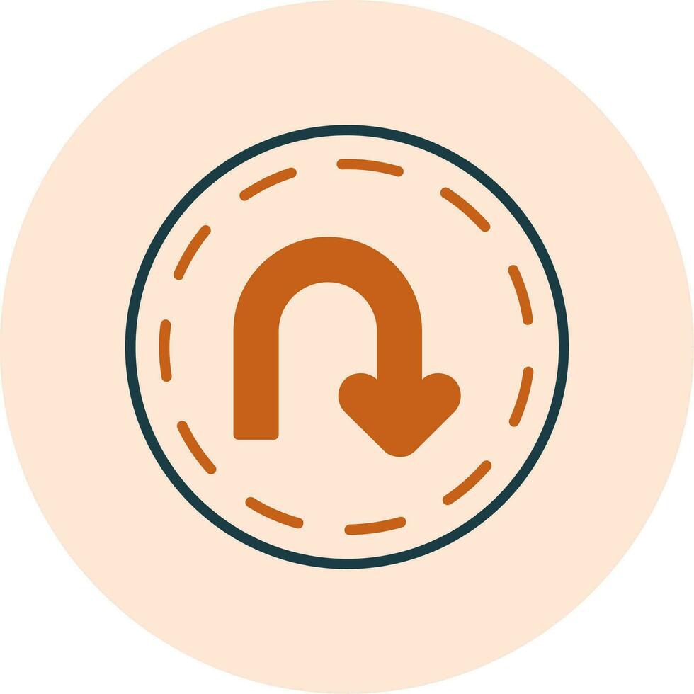 U Turn Vector Icon