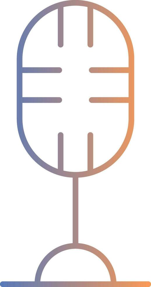 Microphone Line Gradient Icon vector