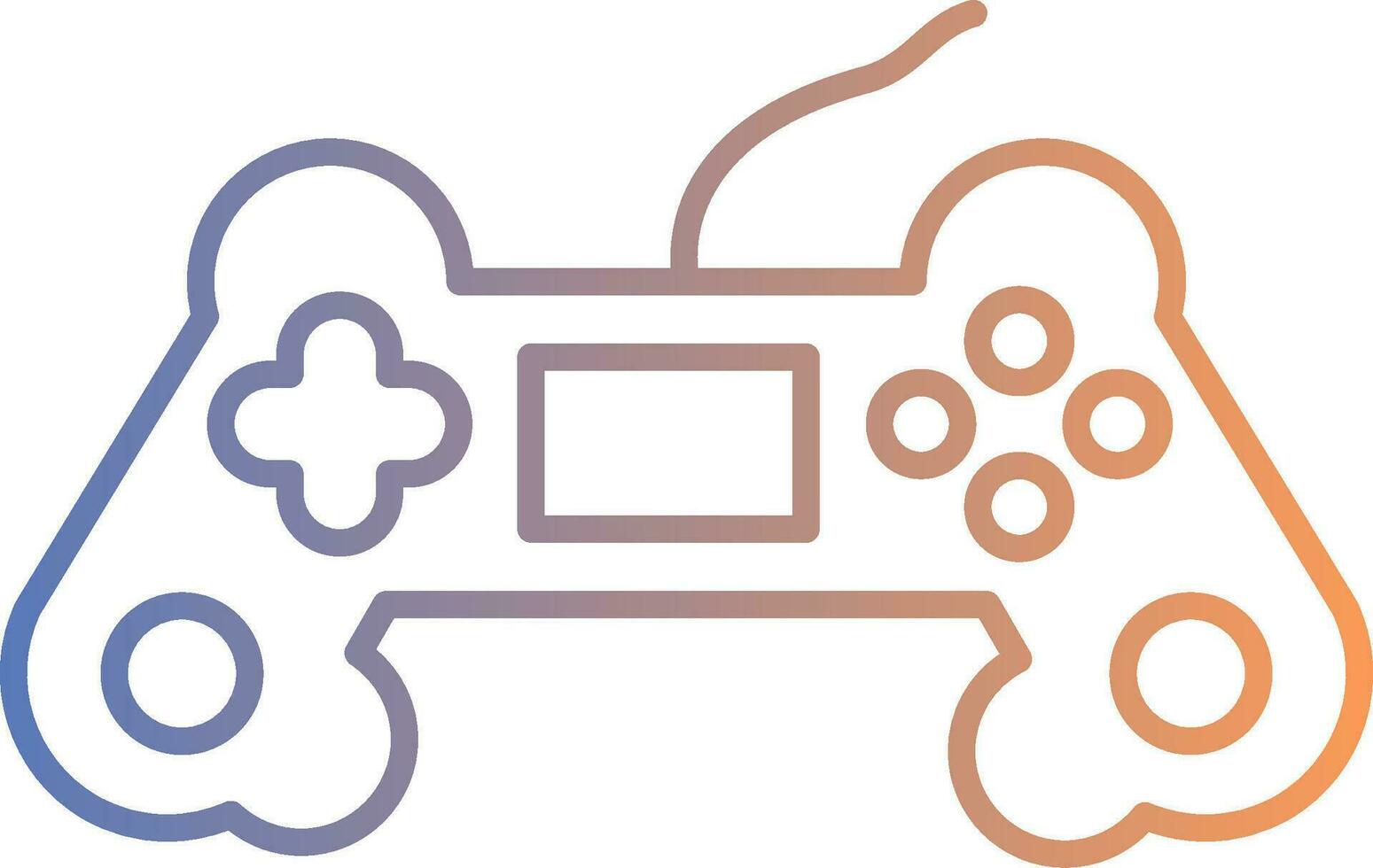 Game Controller Line Gradient Icon vector